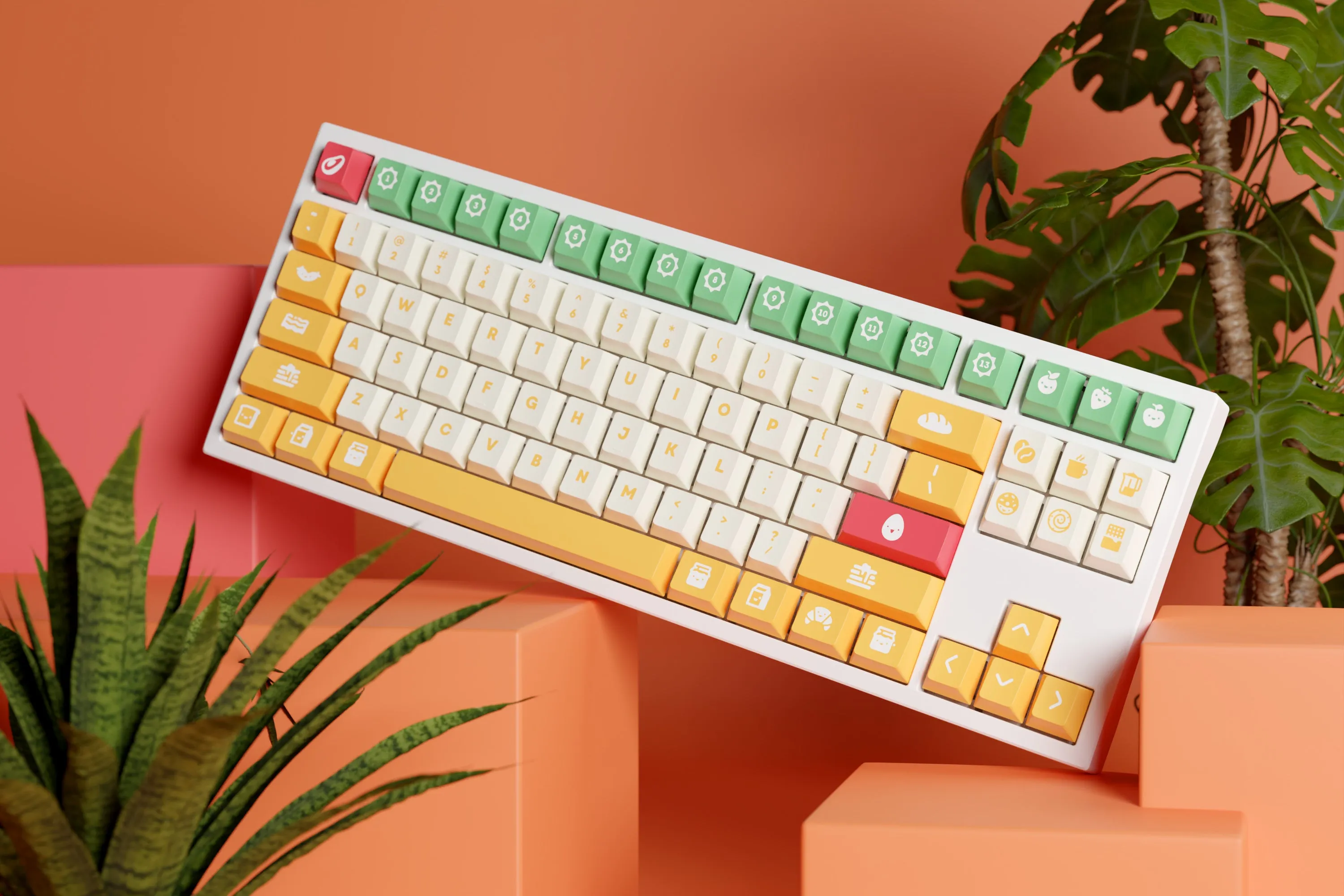 kfaPBT Sunny Side Up Keycaps