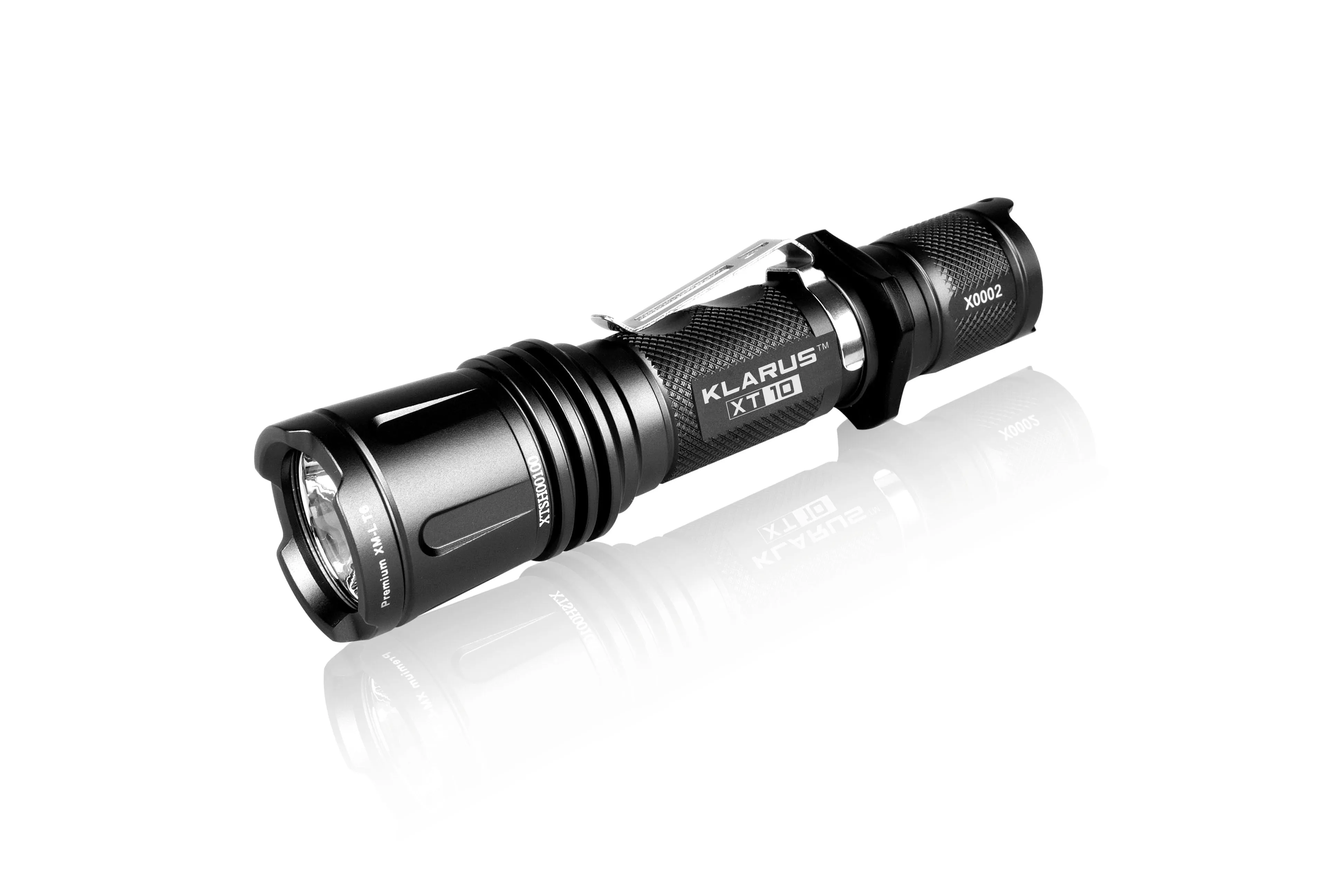 Klarus XT10 SUIT 1060 Lumen Dual Switch Tactical LED Flashlight / Battery and Charger Included - Black