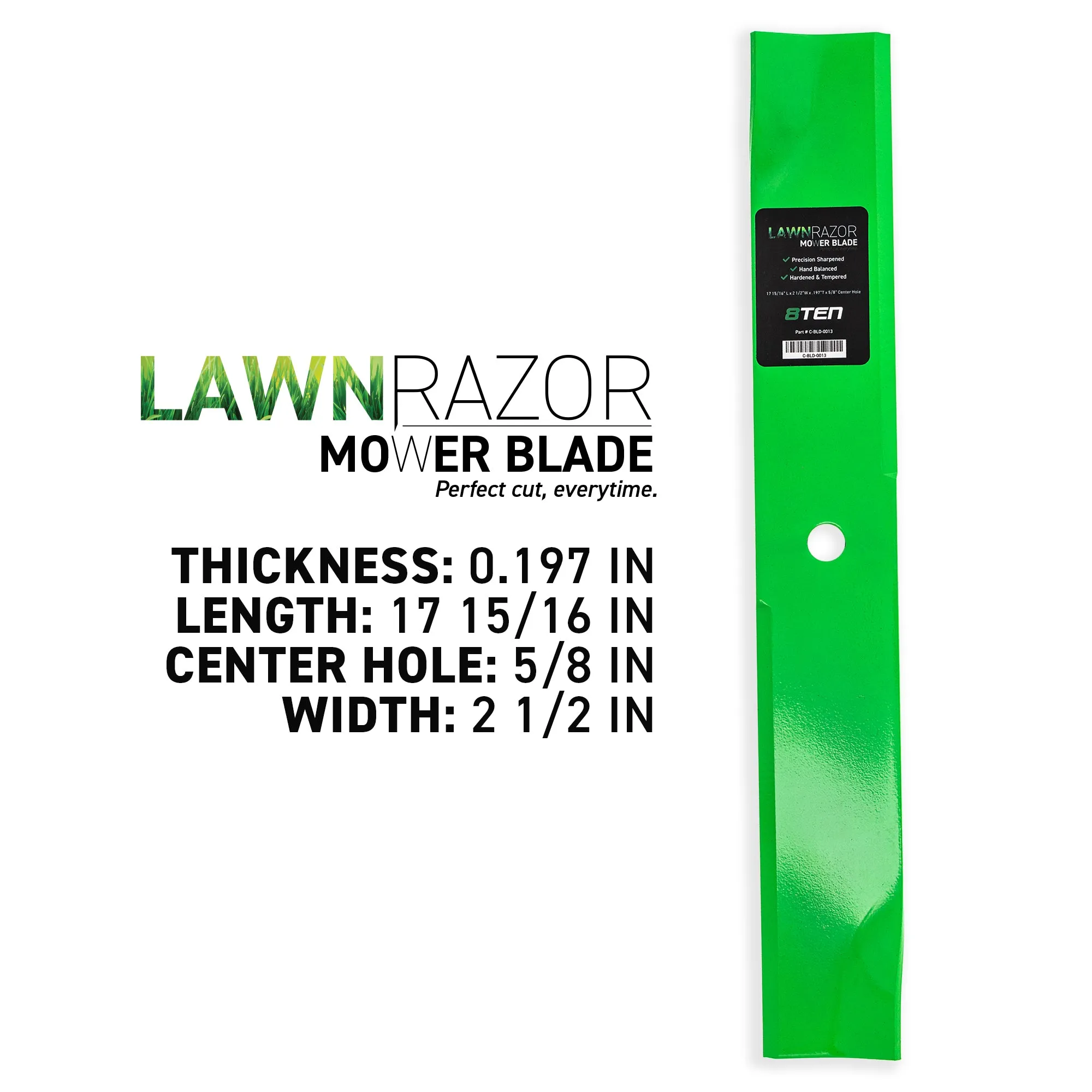 LawnRAZOR Mower Blade For Gravely Ferris Ariens 1521227 A48185 1521227S 00450300 03253800 04916400 | 3-PACK