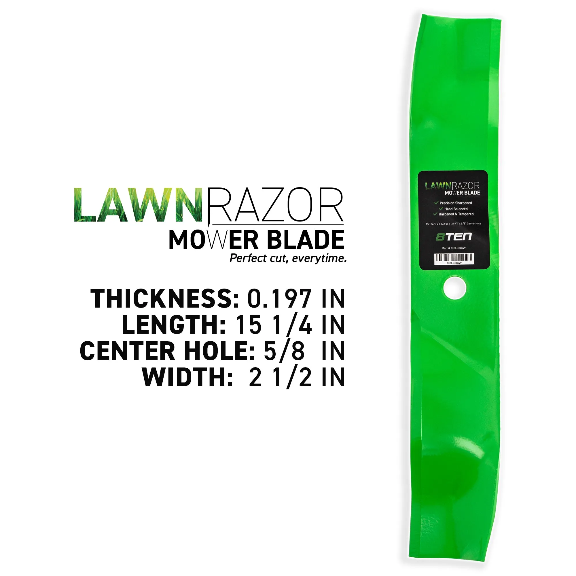 LawnRAZOR Mulching Blade Set For Ariens Exmark 00272900 103-2519-S 653102 103-2519 01600000 1-653102 | 3-PACK