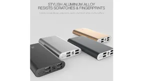 LAX Pro 16800 Portable Charger Battery Backup, 16800mAh External Battery with 4 High Speed Charging 2.1A USB Ports - Ships Same/Next Day!