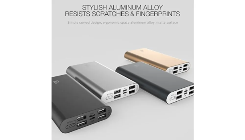 LAX Pro 16800 Portable Charger Battery Backup, 16800mAh External Battery with 4 High Speed Charging 2.1A USB Ports - Ships Same/Next Day!