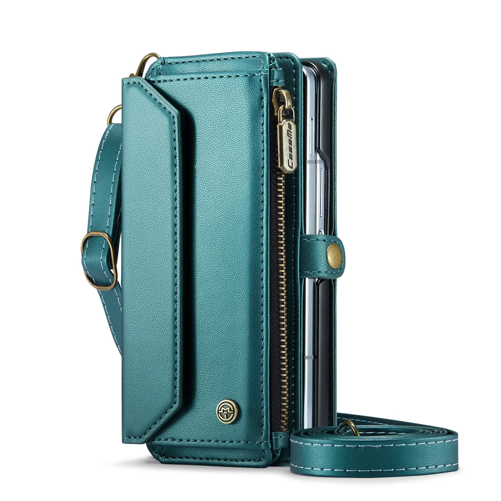 Leather Crossbody Phone Case With Card Holder For Samsung Galaxy Z Fold 6