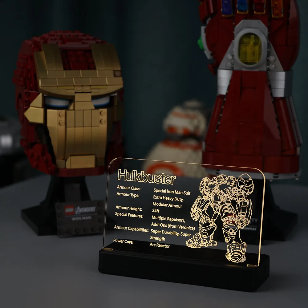 LED Acrylic Nameplate for Hulkbuster #76210