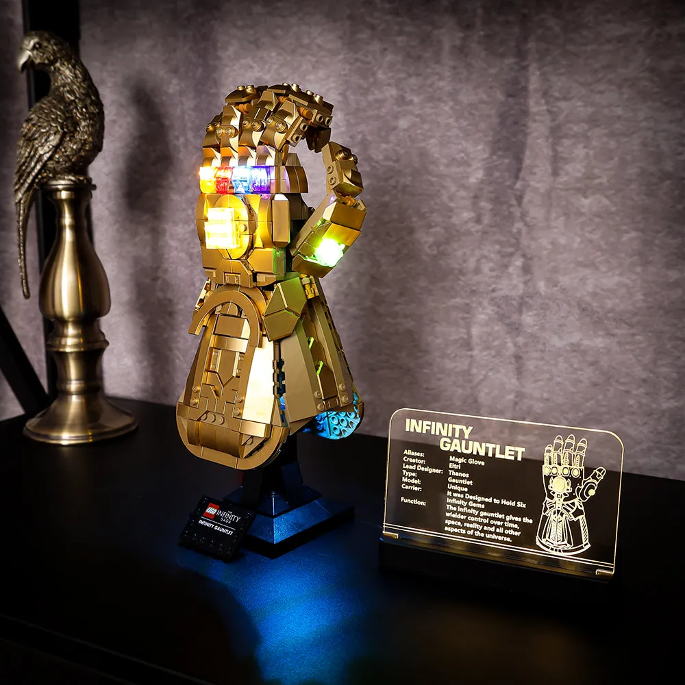 LED Light Acrylic Nameplate for Infinity Gauntlet #76191