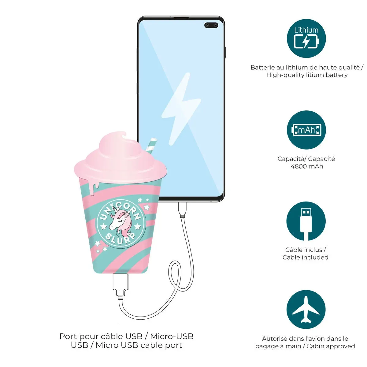 Legami Power Bank Unicorn