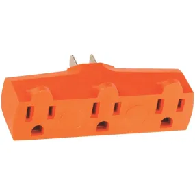 Leviton Orange 15A 3-Outlet Heavy-Duty Tap