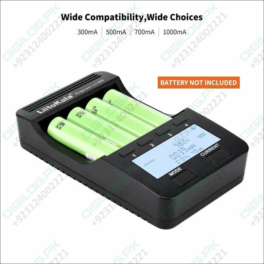 Liitokala Lii-500 Lcd Display 18650/26650 Speedy Rechargeable Lithium Battery Charger with Adaptor