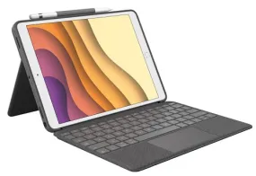 Logitech Combo Touch Keyboard Cover/Case for iPad 7th/8th/9th Gen with FREE Screen Protector