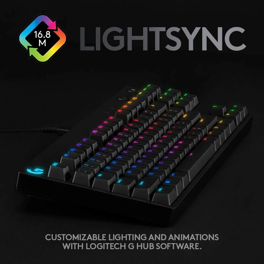 Logitech G PRO Wired Mechanical Gaming Keyboard | LightSync RGB | GX Blue Clicky Switches - Black (920-009396)