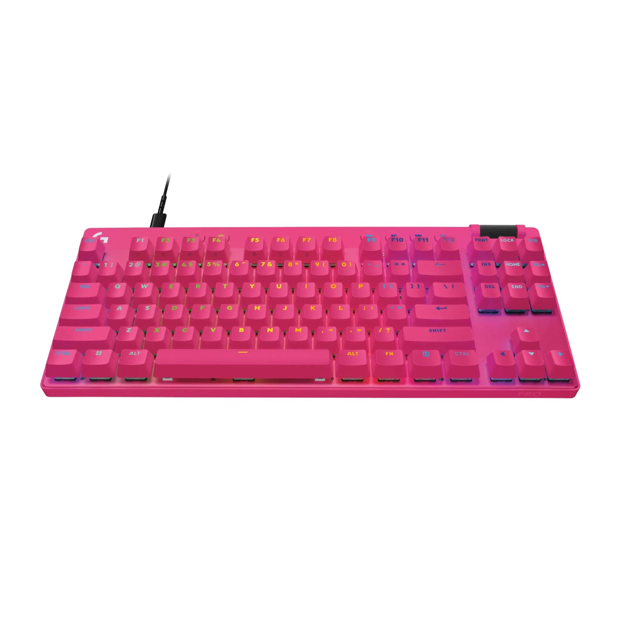 Logitech G PRO X TKL RAPID Tenkeyless Gaming Keyboard with Magnetic Analog Switches (Magenta)