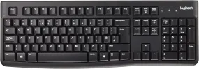 Logitech K120 Wired Business Keyboard for Windows or Linux, USB Plug-and-Play, Full-Size, Spill Resistant, Curved Space Bar, PC/Laptop, QWERTY UK Layout - Black