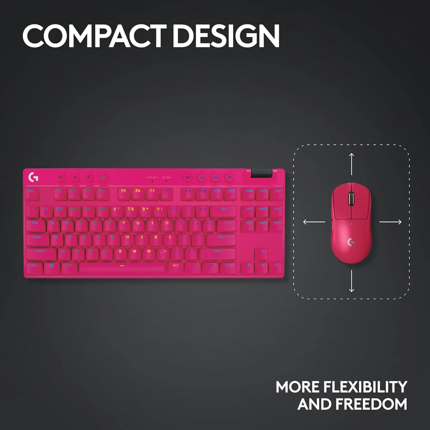 Logitech PRO X TKL LIGHTSPEED Wireless Mechanical Gaming Keyboard | LIGHTSYNC RGB | GX Brown Tactile Switches