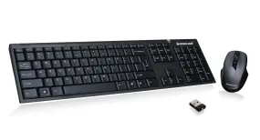 Long Range 2.4 GHz Wireless Keyboard and Mouse Combo