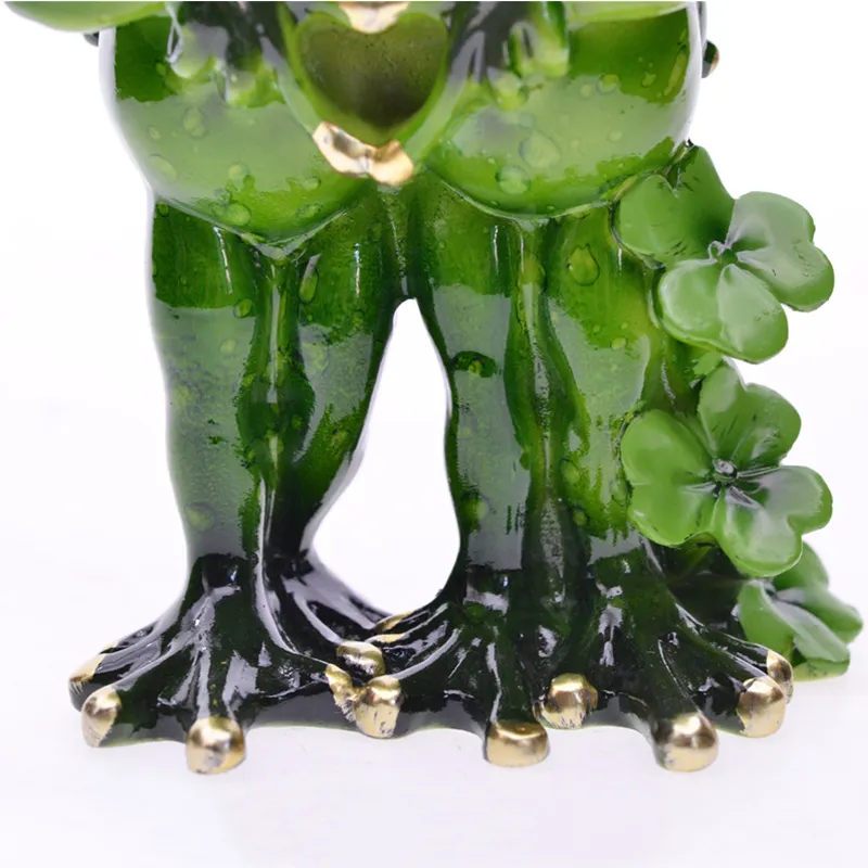 Lovers Frog Resin Miniatures Figurine for Home Garden Decoration