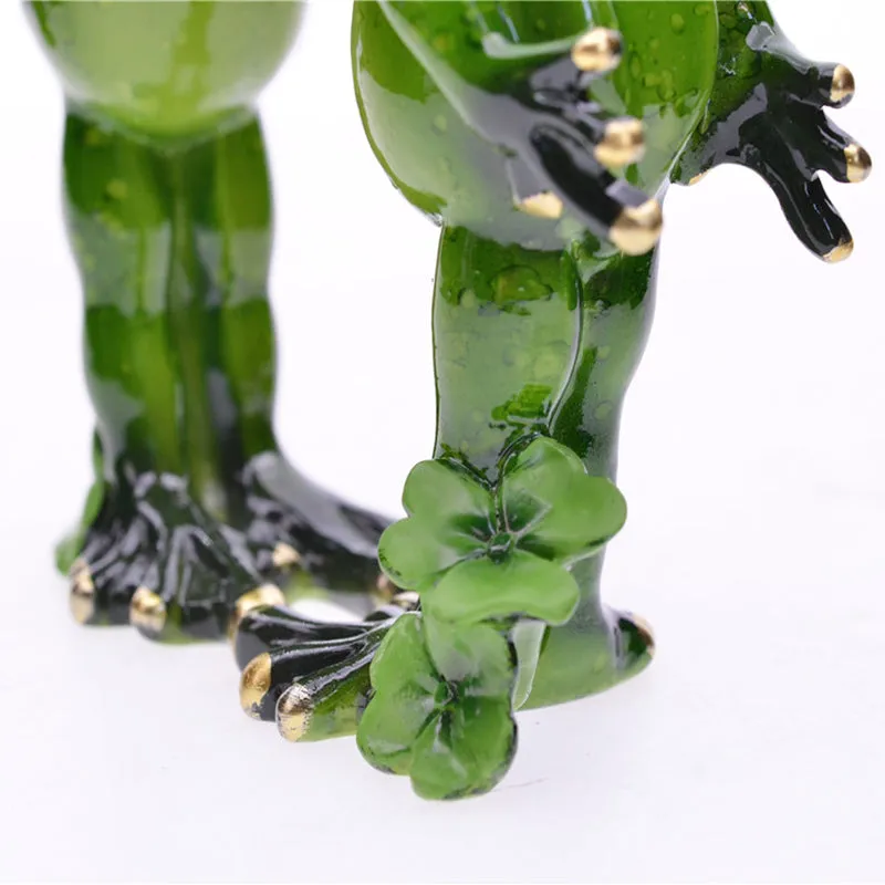 Lovers Frog Resin Miniatures Figurine for Home Garden Decoration