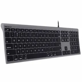 MACALLY USB-C Keyboard Space Grey