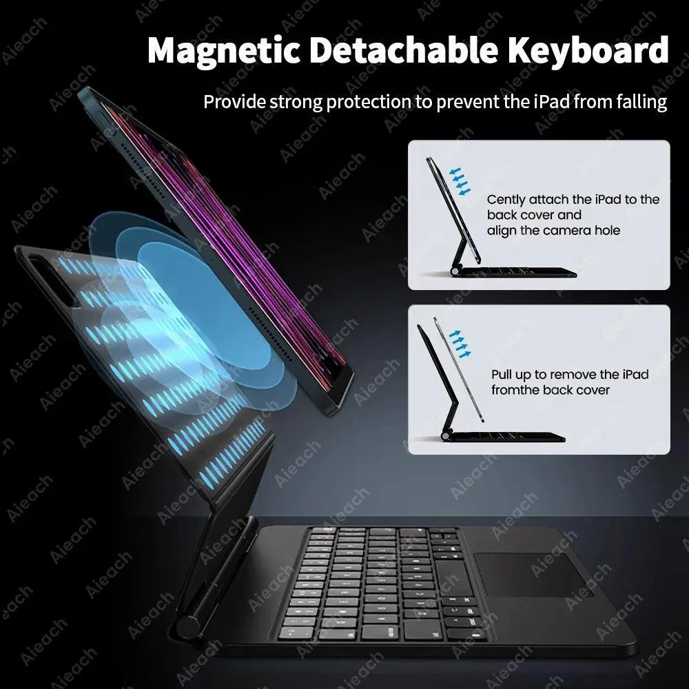 Magic Keyboard: Enhanced Backlit Bluetooth Keyboard for iPad Pro & Air