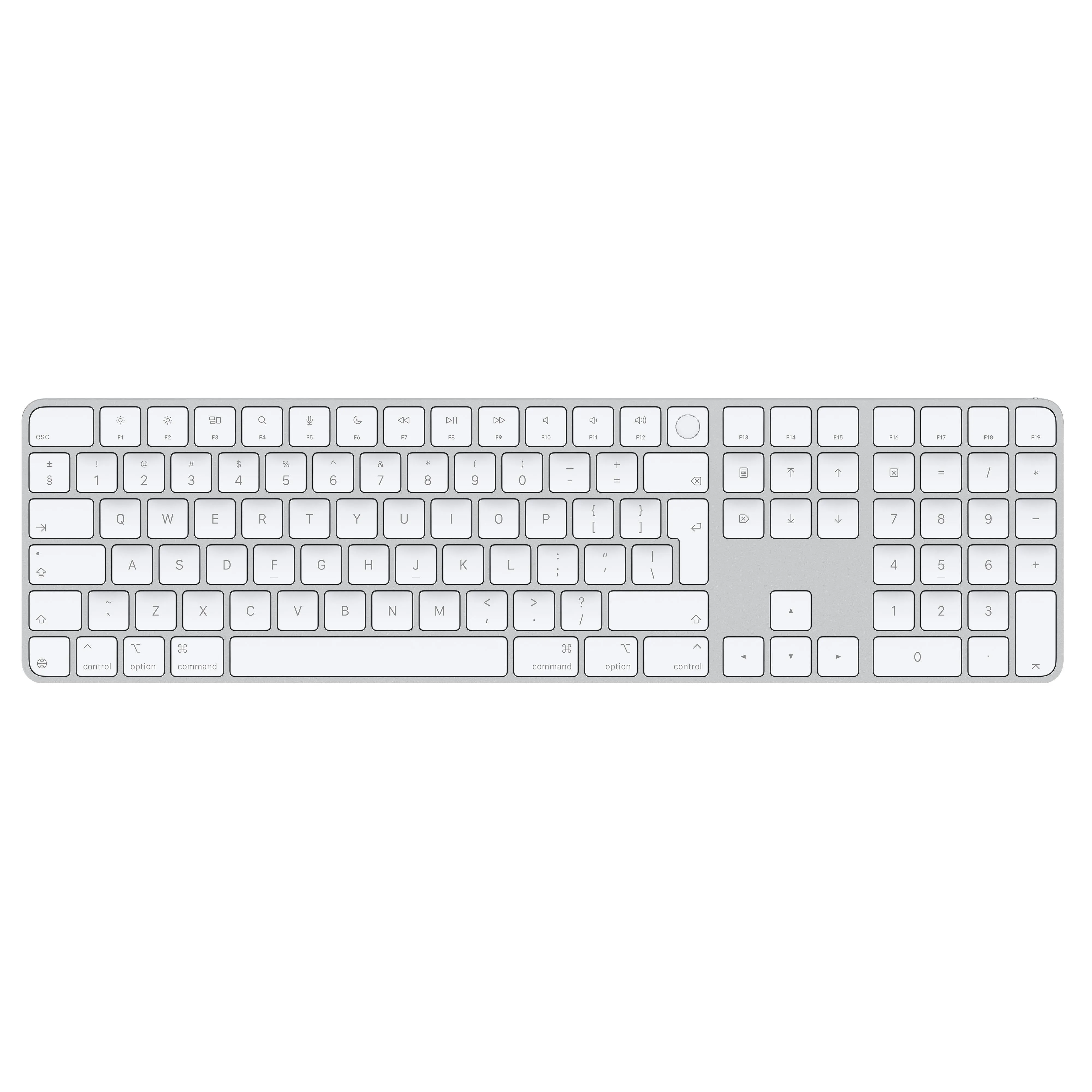 Magic Keyboard with Touch ID and Numeric Keypad for Mac models with Apple silicon - International English - White Keys