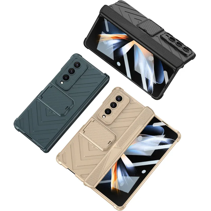 Magnetic Folding Armor Phone Case with Hidden S Pen Holder For Samsung Galaxy Z Fold 5