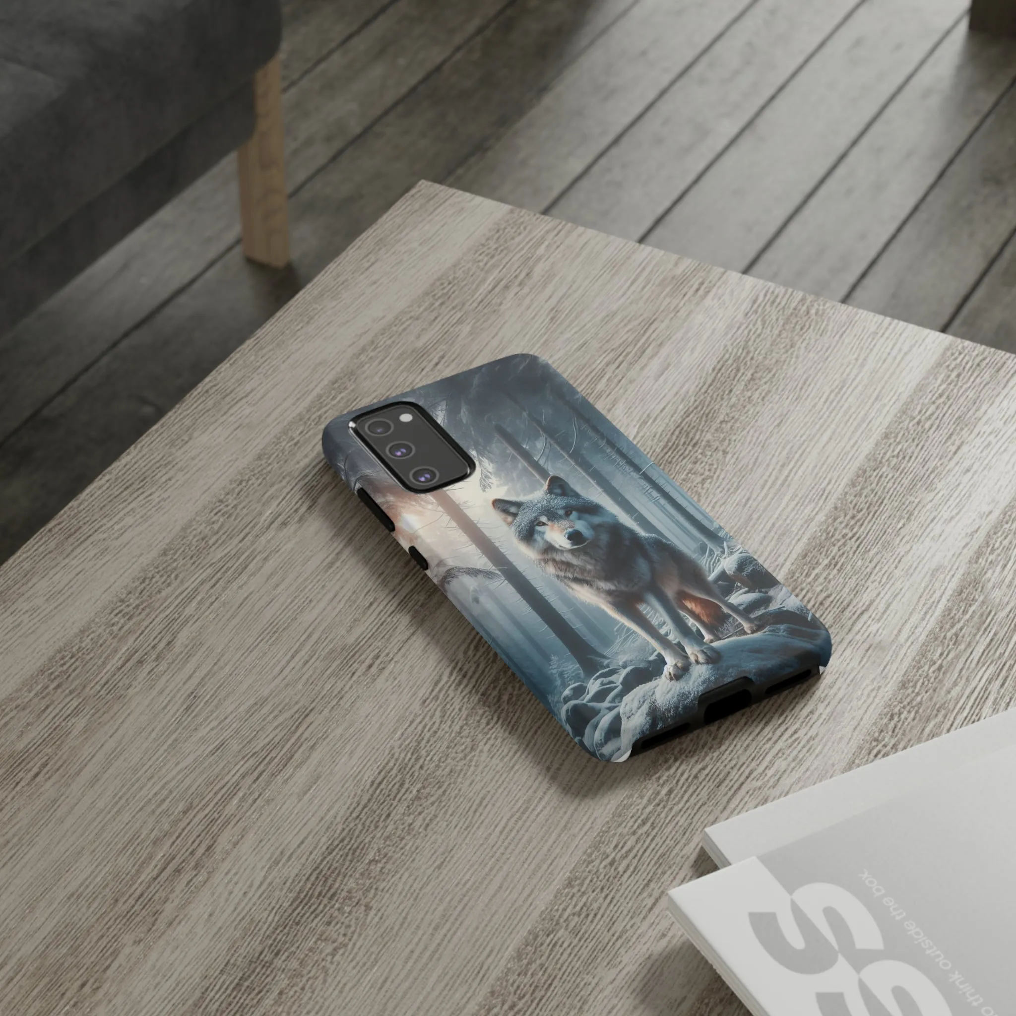 Majestic Wolf print design Tough Phone Case compatible with a large variety of Samsung models