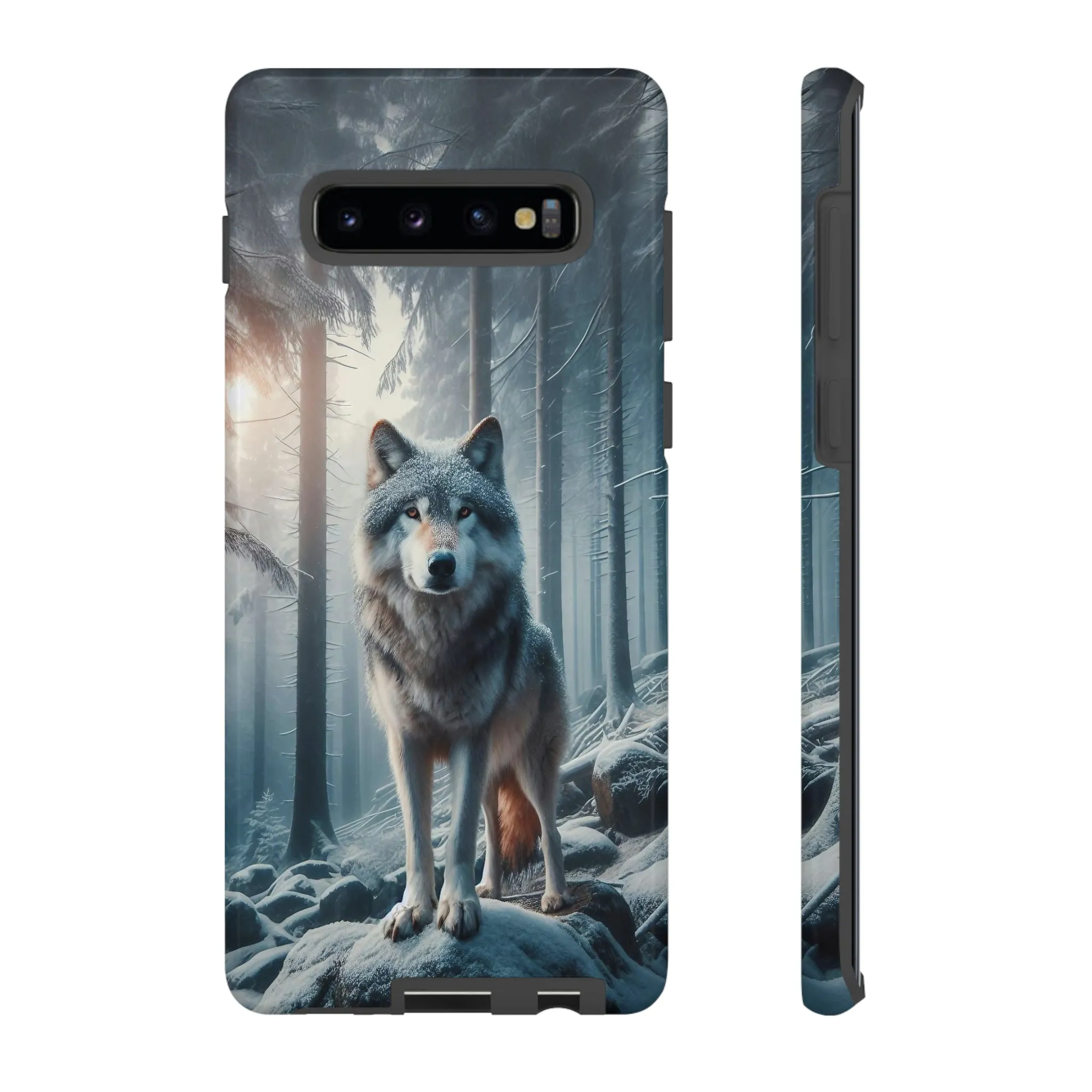 Majestic Wolf print design Tough Phone Case compatible with a large variety of Samsung models