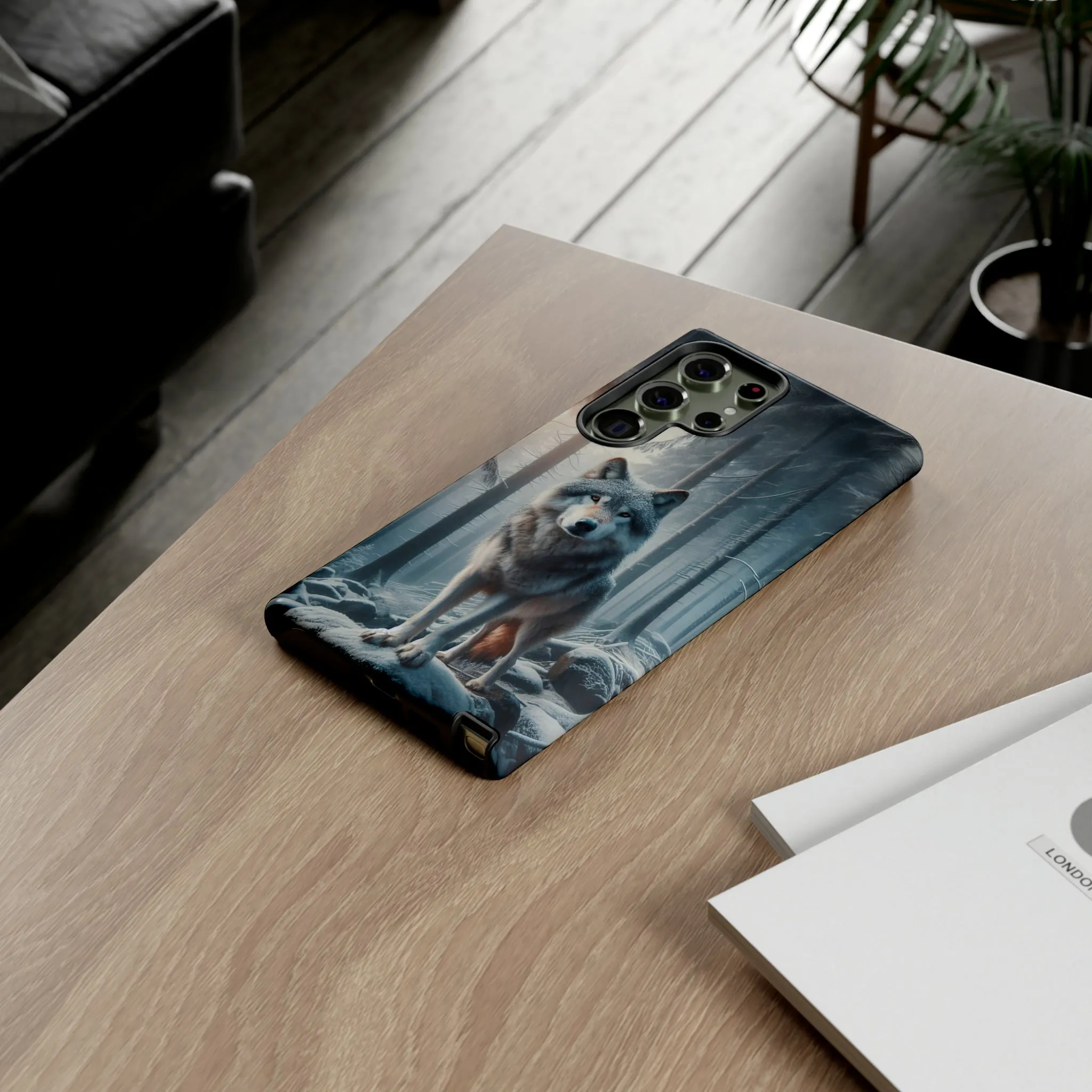 Majestic Wolf print design Tough Phone Case compatible with a large variety of Samsung models