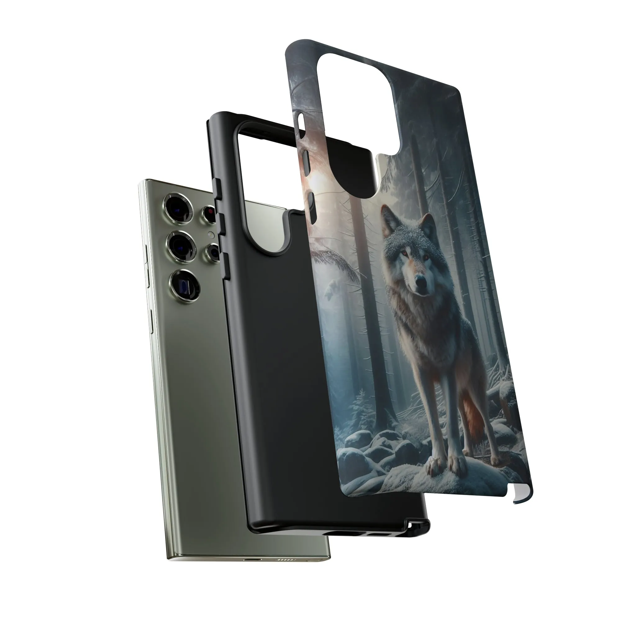 Majestic Wolf print design Tough Phone Case compatible with a large variety of Samsung models