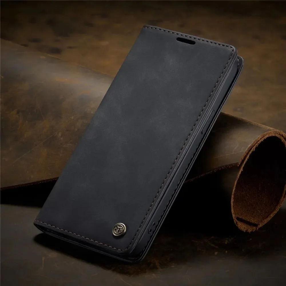 Matte Leather Flip Cover for iPhone 7 8 11 15 XR   Sophisticated Style and Ultimate Protection