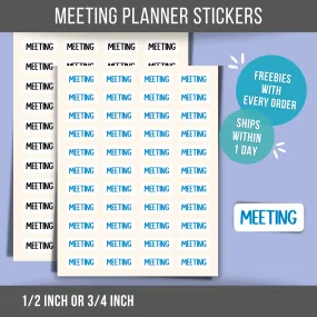 Meeting Planner Sticker Text Color Options Word Label Calendar Sticker Appointment Reminder Label Zoom Meeting