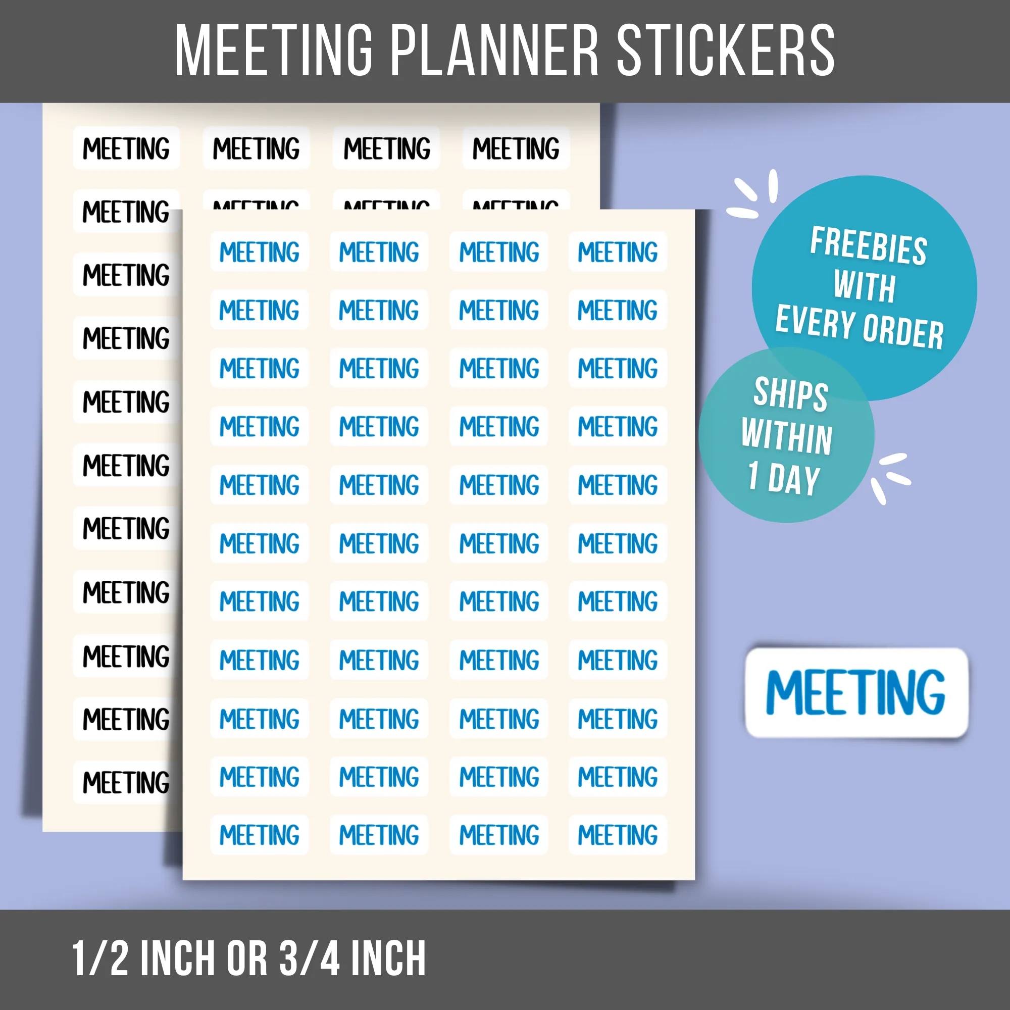 Meeting Planner Sticker Text Color Options Word Label Calendar Sticker Appointment Reminder Label Zoom Meeting