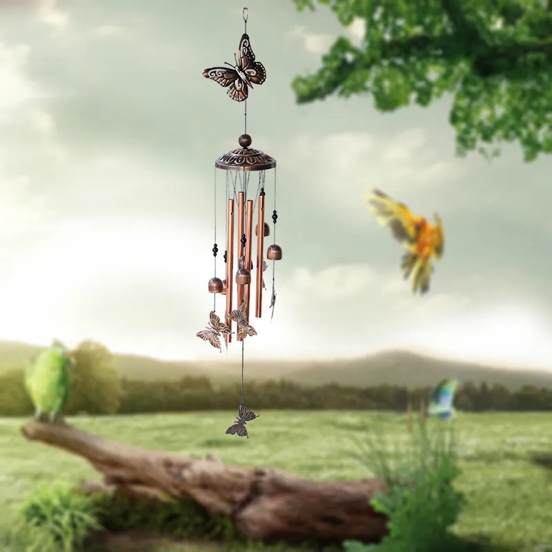 Metal Butterfly Wind Chimes Pendant for Garden Home Decoration