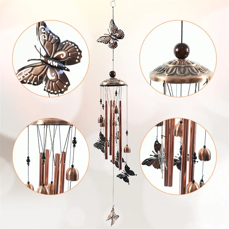 Metal Butterfly Wind Chimes Pendant for Garden Home Decoration