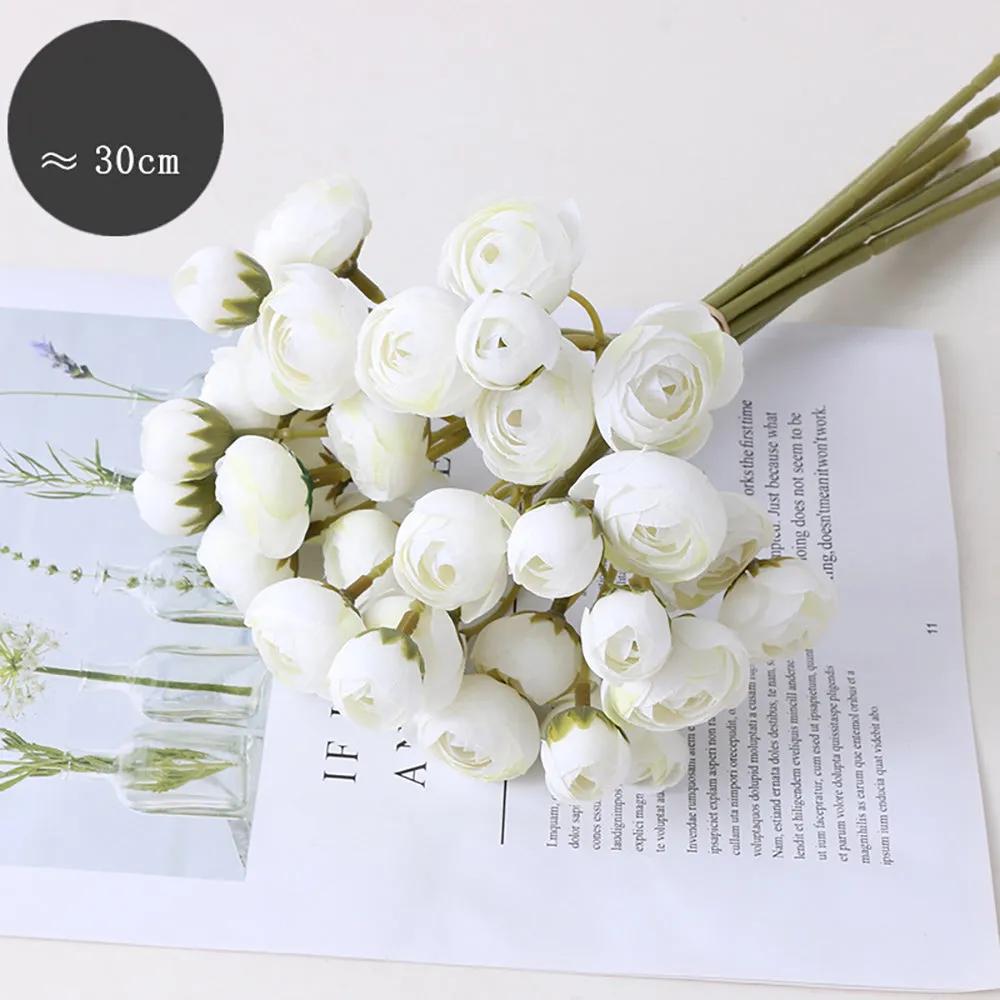 Mini Artificial Bouquet Small Tea Rose Home Decoration