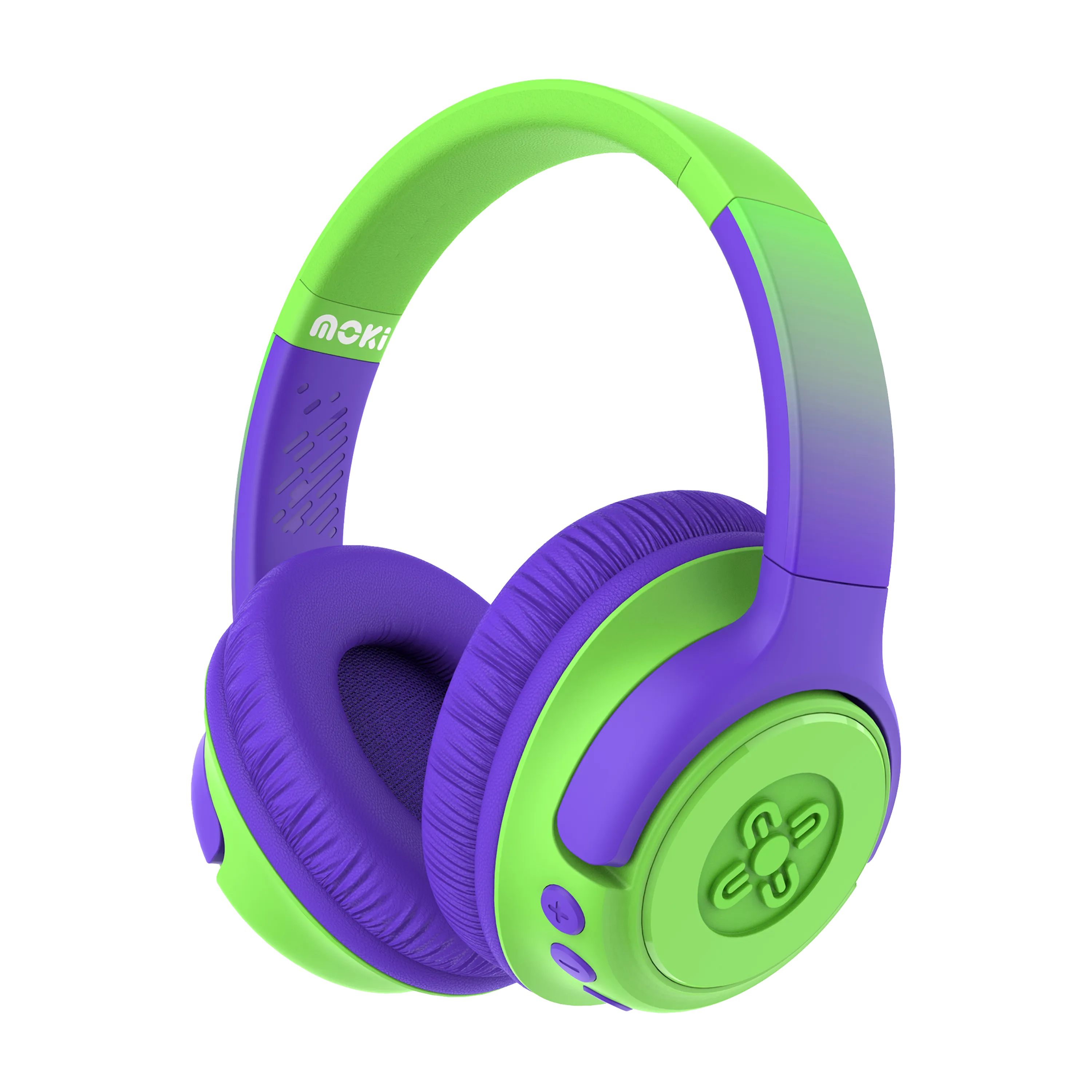 Moki Mixi Kids Volume Limited Wireless Headphones - Green Purple