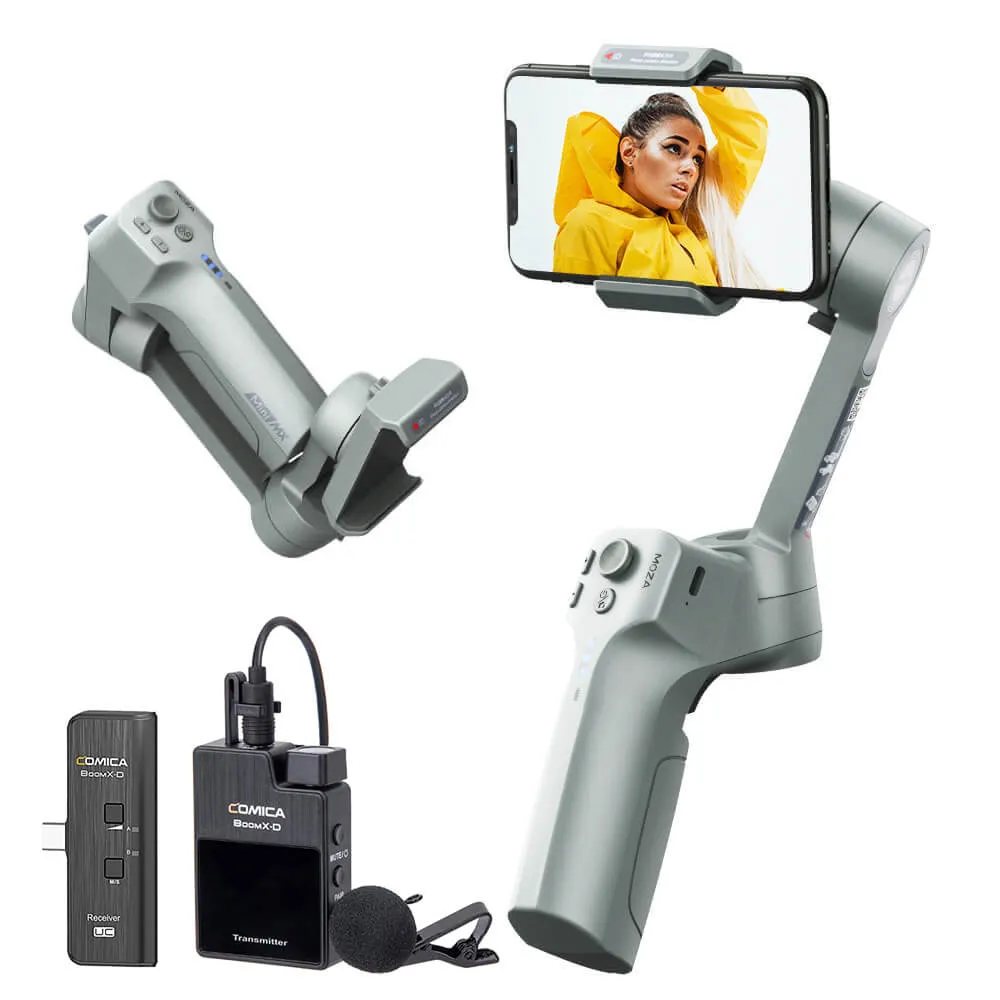 Moza Mini-MX Anti-Shake Cellphone Gimbal Stabiliser   BoomX-D UC1 - CLEARANCE