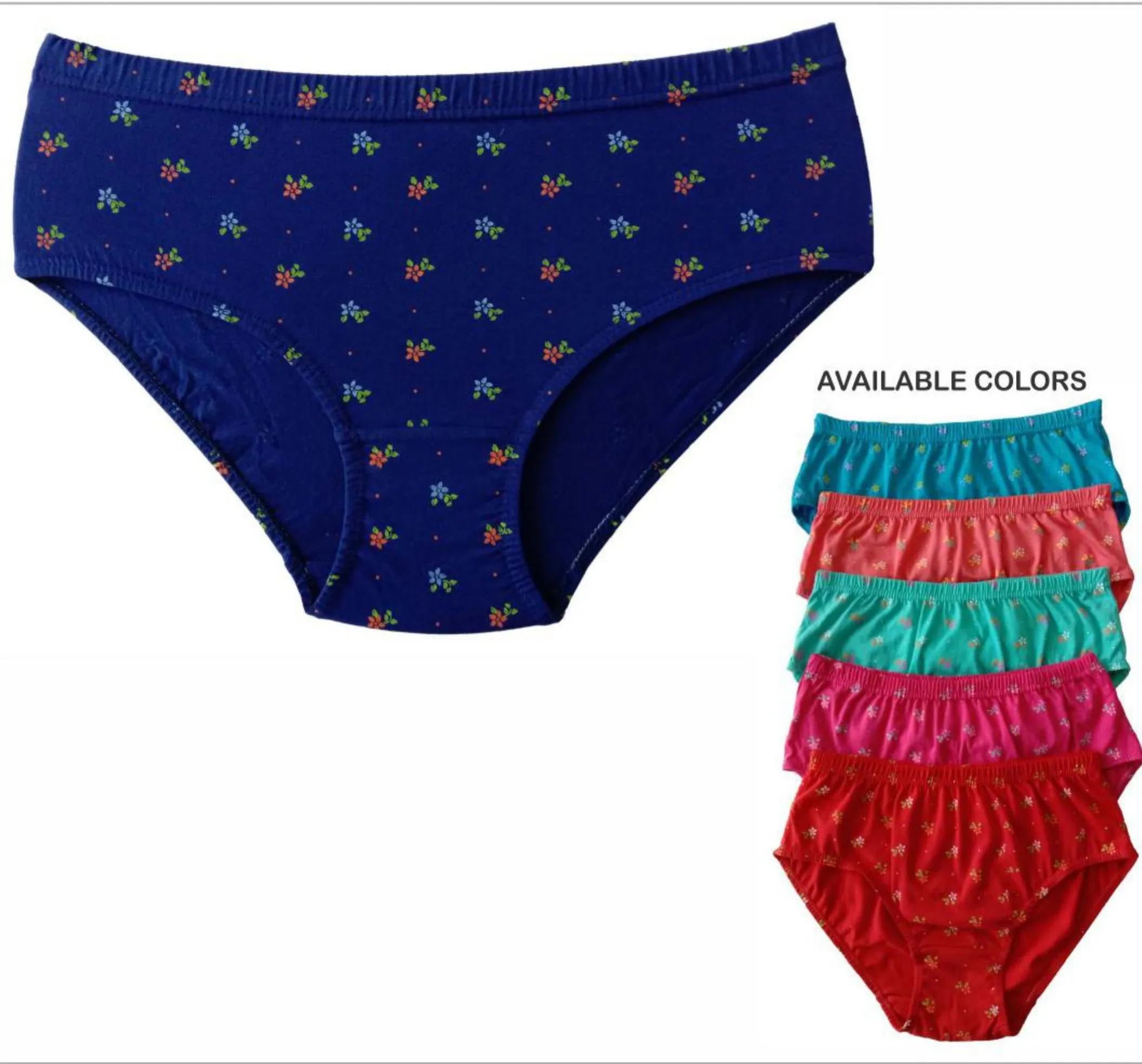 Multicolor Printed Cotton Brief Hipster Panties for Women (Pack of 3)