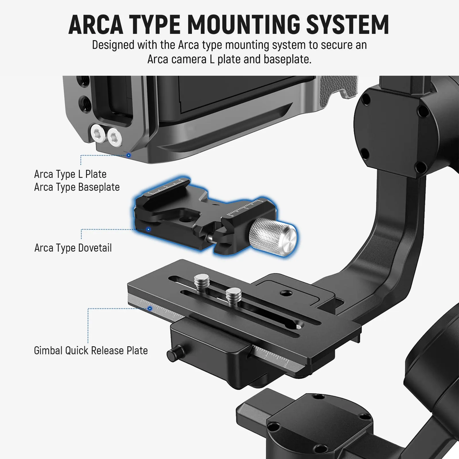 NEEWER GA004 Arca Type Quick Release Clamp