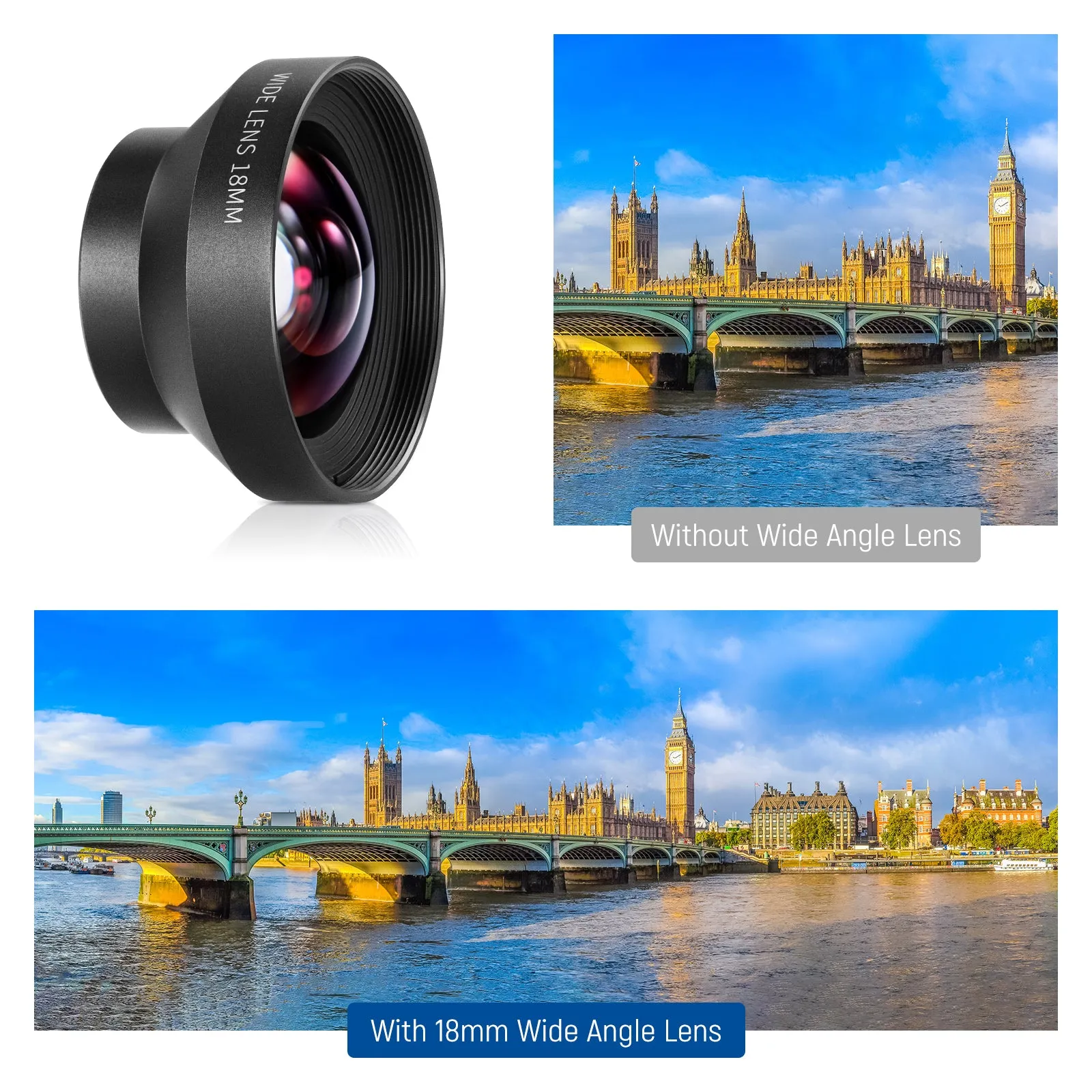 NEEWER LS-42 18mm HD 100° Wide Angle Lens for 17mm Thread