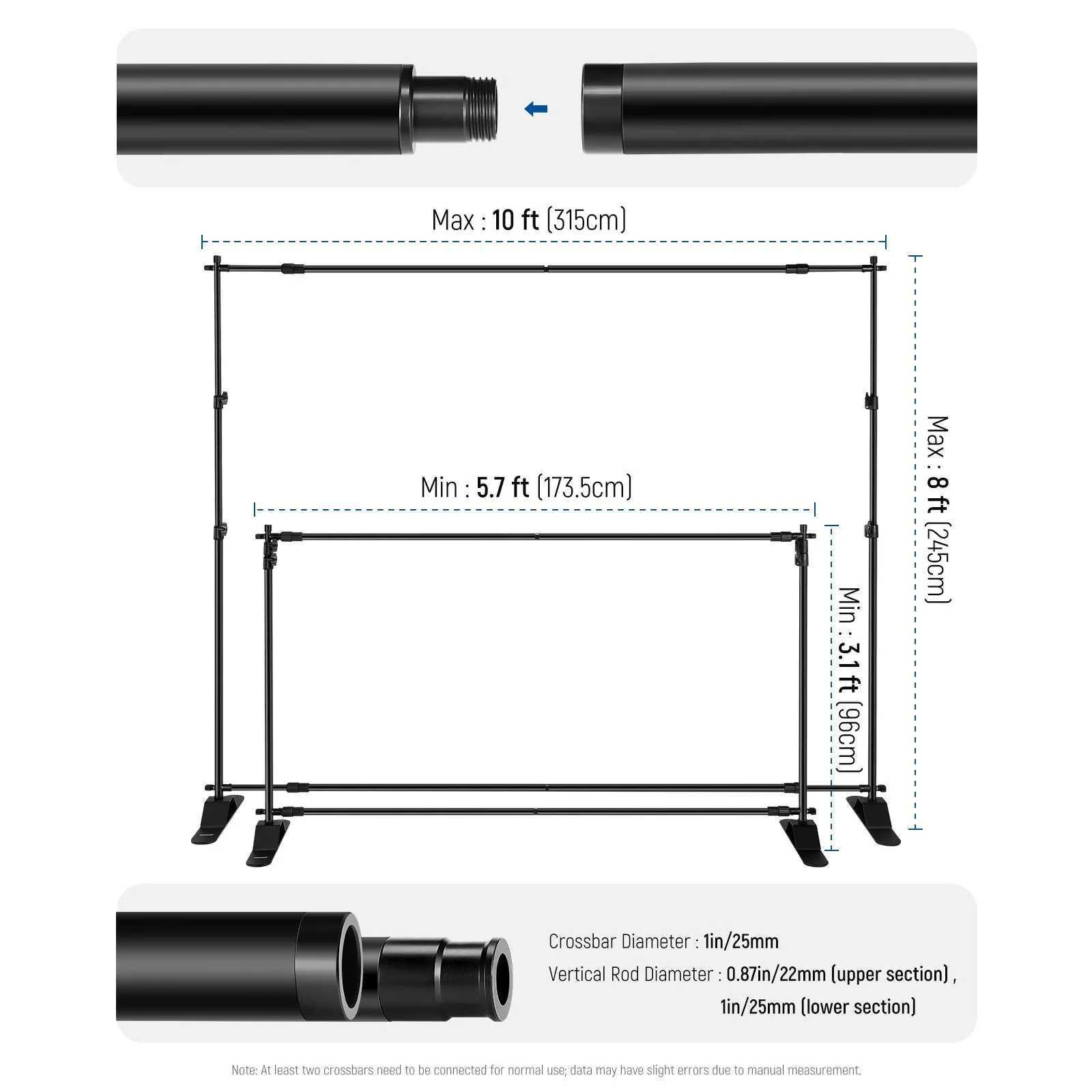 NEEWER NK-ST300 3.1x2.4m Backdrop Stand