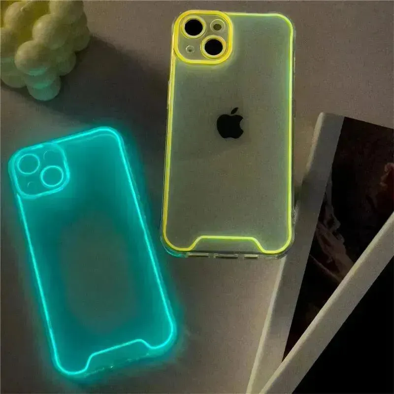 Neon Luminous Silicon Case (For iPhones)