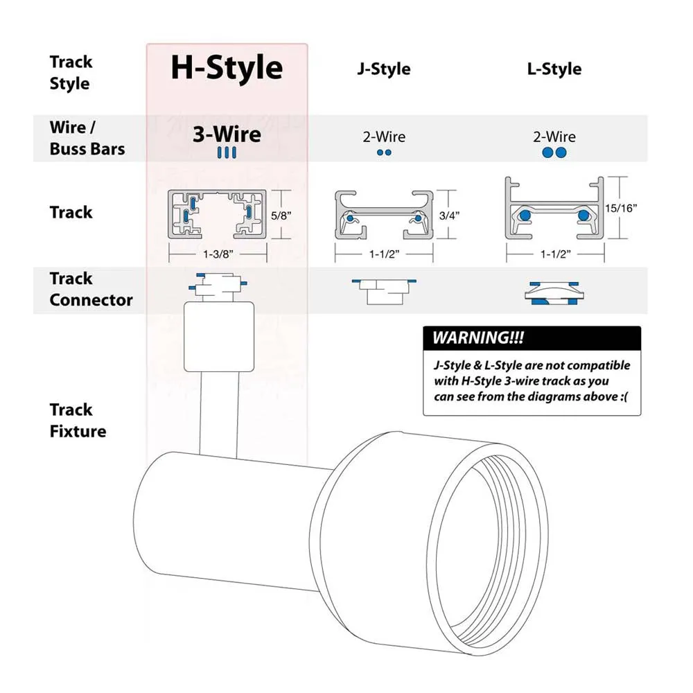 NICOR 75W White Adjustable Track Light Gimbal Ring Head