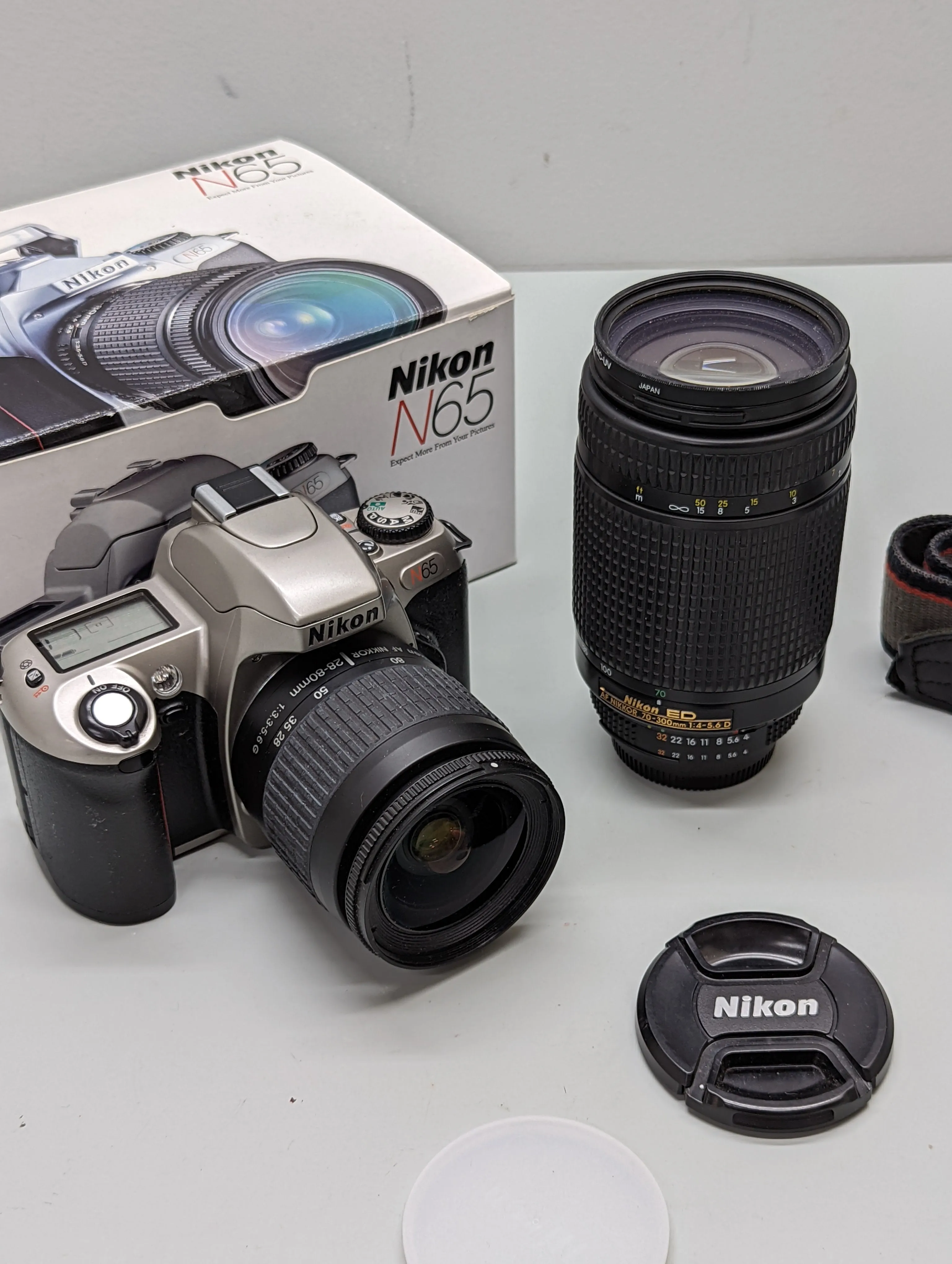 Nikon N65 SLR 2 lens kit 28-80 and 70-300 Nikkor Zoom lenses F*S