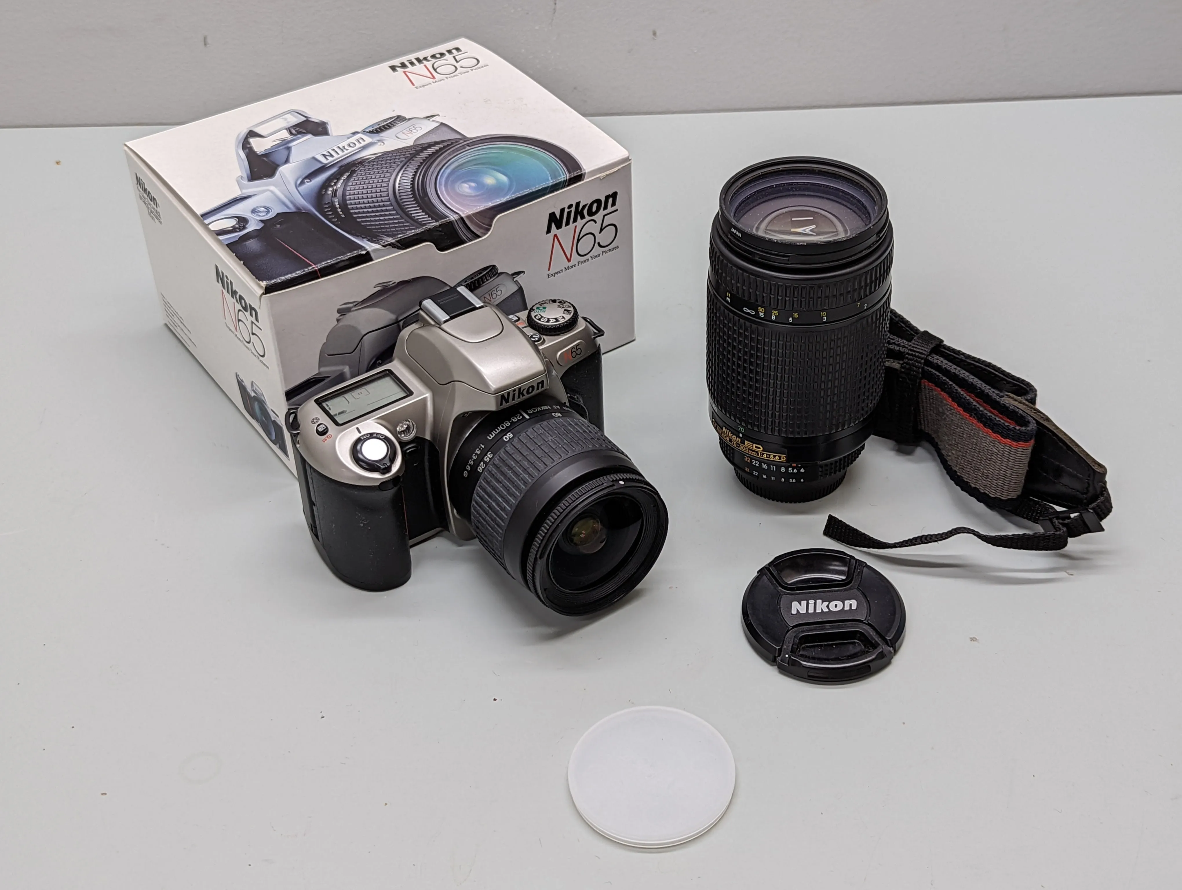 Nikon N65 SLR 2 lens kit 28-80 and 70-300 Nikkor Zoom lenses F*S