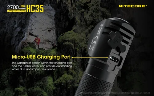 Nitecore HC35 1x 21700 2700 Lumen Rechargeable Headlamp CREE XP-G3 S3 LED