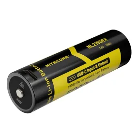 Nitecore NL2150RX 5000mAh USB-C Rechargeable 21700 Li-Ion Battery w/  Powerbank Function