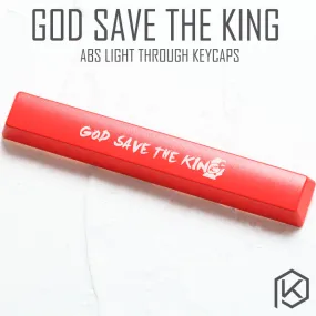 Novelty Shine Through Keycaps ABS Etched, Shine-Through god save the king messi black red spacebar custom mechanical keyboards