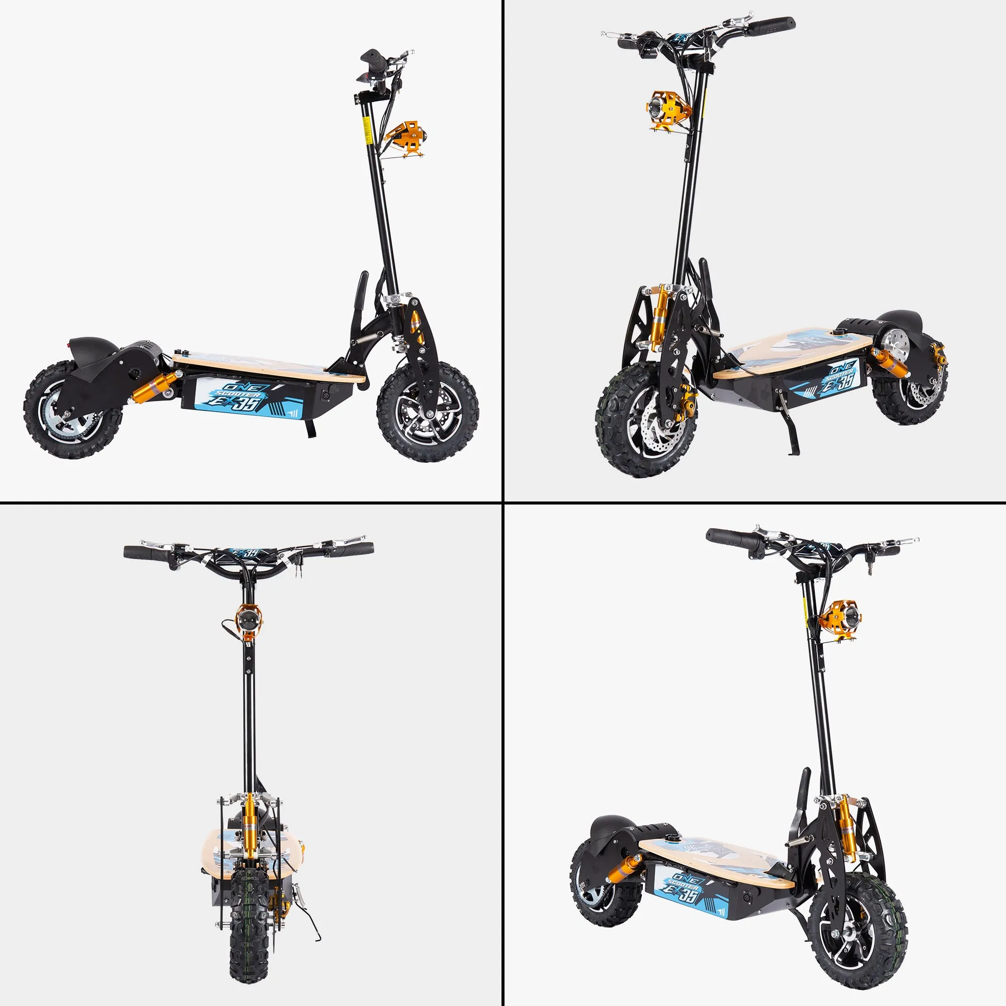 Off Road Adult Electric Scooter 1000W - 48v 12Ah