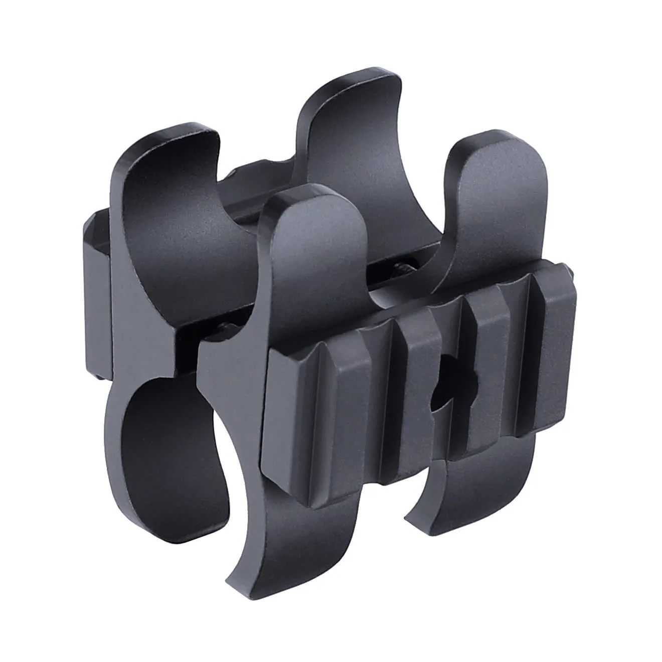 ohhunt® 12-Gauge Shotgun Barrel Clamp Magazine Tube Clamp with 2 Detachable Picatinny Rails