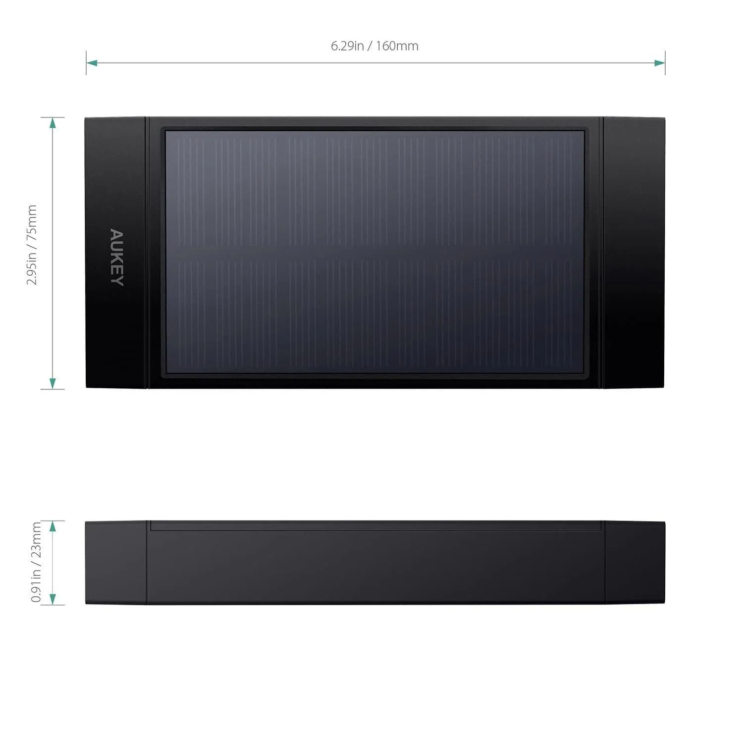 PB-P23 16000mAh Qualcomm Quick Charge 3.0 Solar Power Bank USB C Output